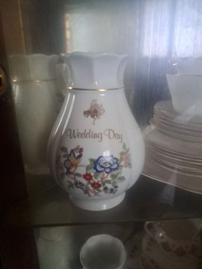 antique  Royal Tara wedding vase