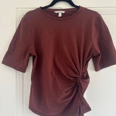 H&m brown knot t shirt