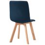 Dining Chairs 6 pcs Blue Fabric Image 5