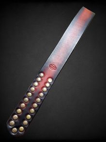 hand made leather paddle