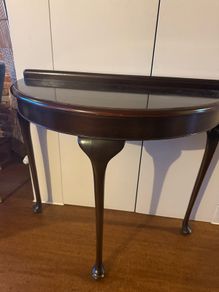 Vintage half moon table
