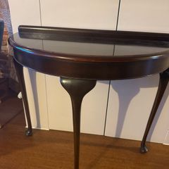 Vintage half moon table