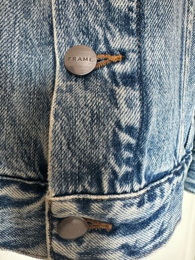 Frame Rosette puff sleeve denim jacket - sz 14-16