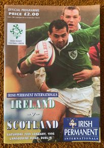 Very Rare 1996 Ireland v Scotland - Five Nations Championship Programme