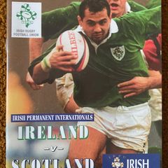 Very Rare 1996 Ireland v Scotland - Five Nations Championship Programme