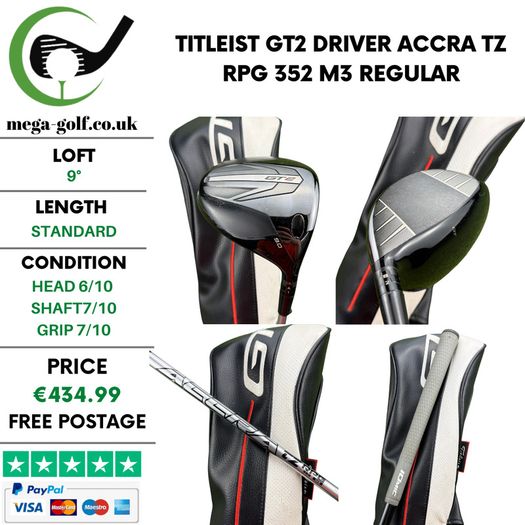 Titleist GT2 Driver / 9 Degree / Accra TZ RPG 352 M3 Regular