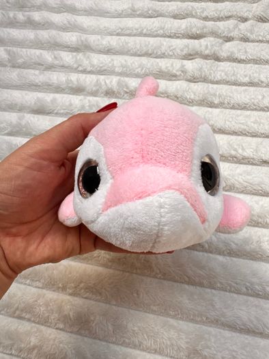Pink white Dolphin Jumbo approx. 19 cm. (with tail) The batteries are running out Used Please see photos