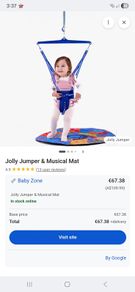 original Jolly jumper with musical mat