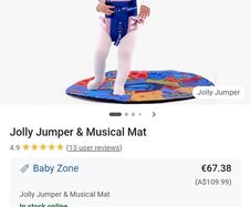 original Jolly jumper with musical mat