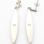 Vintage Smoky Quartz Sterling Silver Stud Earrings Image 3