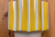 NEW Oliver Bonas Joya Yellow Stripe Plant Pot