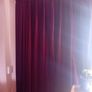 Long red velvet curtains with tie backs Image 9
