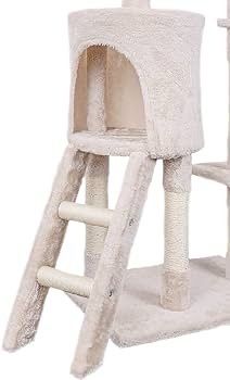 NEW SALE | Cat Tree, Cat Scratch Posts 145cm Multi-Level Stable Climbing Tower Trees with Ladder, Indoor Pet Activity Furniture Play House for Kitty Kitten