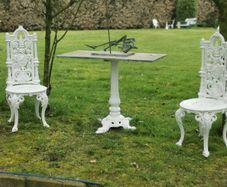 Victorian Cast Iron Chairs and table