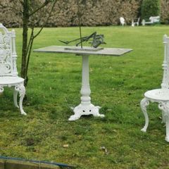 Victorian Cast Iron Chairs and table