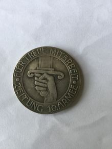 WW2 German military coin - 10th Army