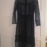 Zara black long sleeve lace midi dress Image 5