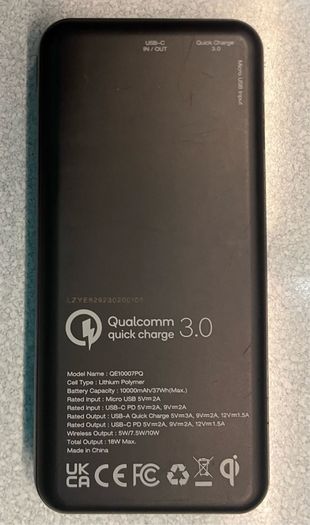 Energizer Power Bank 10000mAh 18 Watt Wireless Fast Charging Portable Small Charger Battery Pack Usb Type C Compatible for iphone 15/14/13/12/11