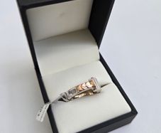Brand New 925 Silver & 9ct Gold Ring