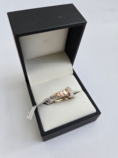 Brand New 925 Silver & 9ct Gold Ring