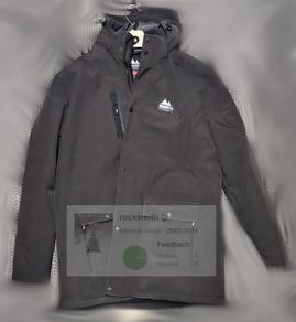Nordberg black jacket with hood for man
