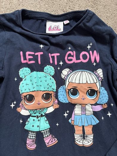 girls top long sleeve LOL 122cm 6-7 years