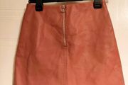 Blush Pink Faux Leather Mini Skirt Primark Size UK 8 / EUR 36