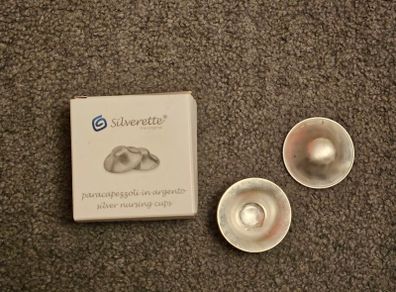 Silverette silver nursing cups