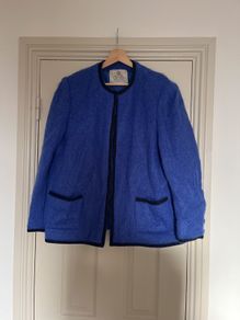 Blue pure virgin wool Donegal Design jacket