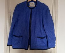 Blue pure virgin wool Donegal Design jacket