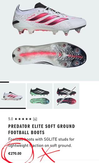 Adidas Predator Elite Football Boots Size 5 UK