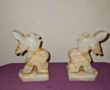 Onxy Donkey Bookends