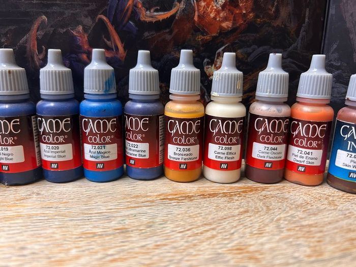 Vallejo Game Color Paint Bundle (26 Paints and Game Ink) Excellent Condition