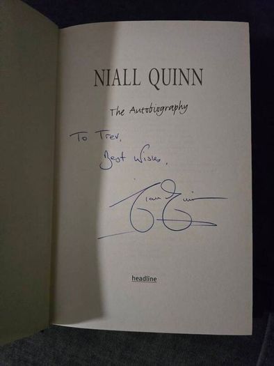 Niall Quinn signed book