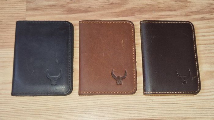Three Leather Card Holder Wallets