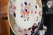 2 Large Vintage Serving Platters Booths Canterbury &amp; Floral