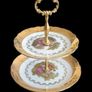 Vintage Wunsiedel Bavaria 24k Gold 2-T Cake Stand Image 8