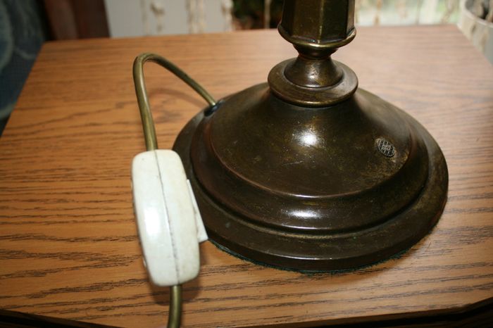 Vintage 1800s Oil Lamp Converted To Electric Oil Gwtw Table Lamp With Milk Glass Shade H-22"