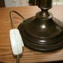 Vintage 1800s Oil Lamp Converted To Electric Oil Gwtw Table Lamp With Milk Glass Shade H-22" Image 6