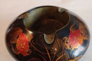 Vintage Hand Painted Oriental Lacquered Dish