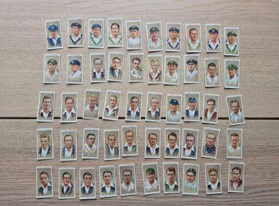 Cricketers 1934 serie of 50 full Set John Players  Cigarette Cards