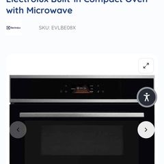 ELECTROLUX EVLBE08X compact oven with microwave