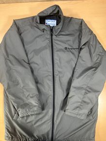Vintage 90s Champion Mens Windbreaker - Size L Grey - Thermolite Active