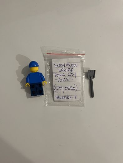 Lego City Snowplow Driver minifigure