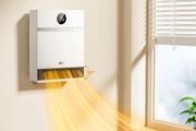 Smart Electric Wall Heater, 28dB Silent Ceramic Space Heaters for Home, Low Energy, 30 Oscillation, Adjustable Thermostat, 24H Timer, IP24 Wall Mounted for Bedroom, Works with Alexa