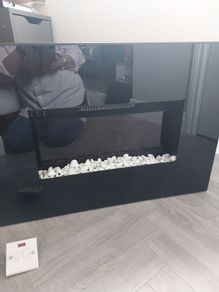 Wall mounted recessed electrical fire  580mm x 855mm x135mm depth