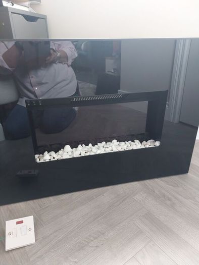 Wall mounted recessed electrical fire  580mm x 855mm x135mm depth