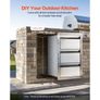 201 Stainless Steel Triple Access Drawer Outdoor Kitchen BBQ Island 48.3 cm x 66 cm Image 2