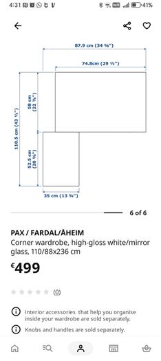 ikea Pax corner wardrobe