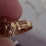 9ct gold claddagh ring with garnet stone  - size P Image 2